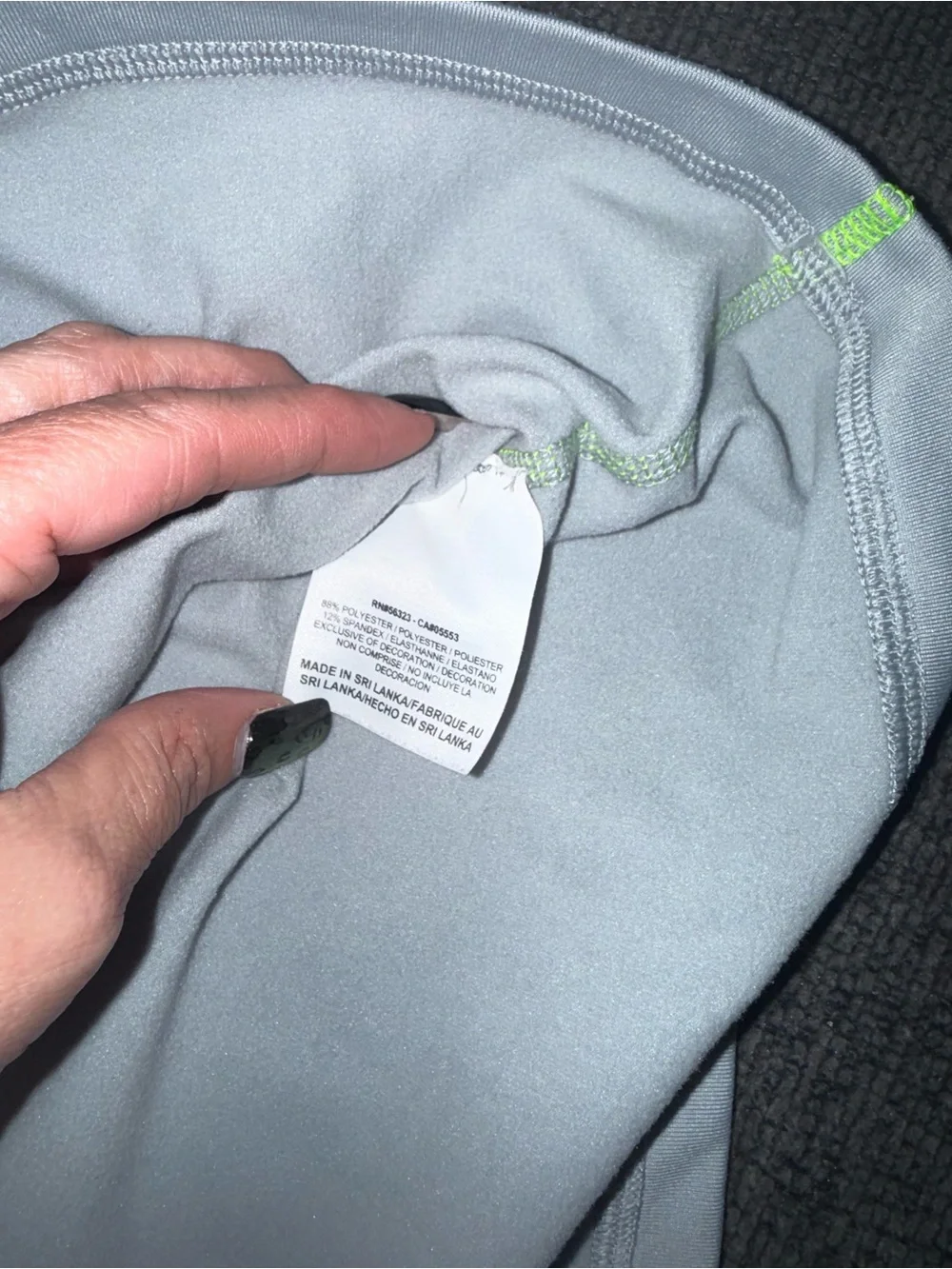 Nike Pro Dri-FIT 1/2 Zip Running Training Top Gray Neon Green Women’s M
